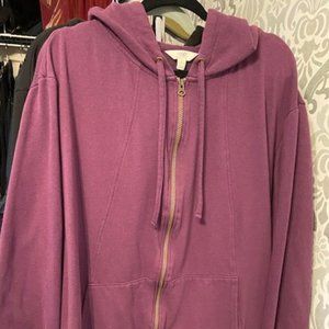 5X Plum Purple Mid-Weight Hoodie Jacket